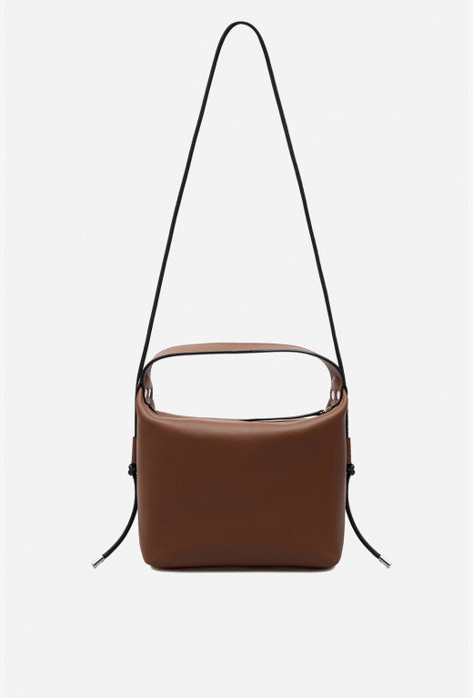 Selma Mini Brown Leather Shoulder Bag