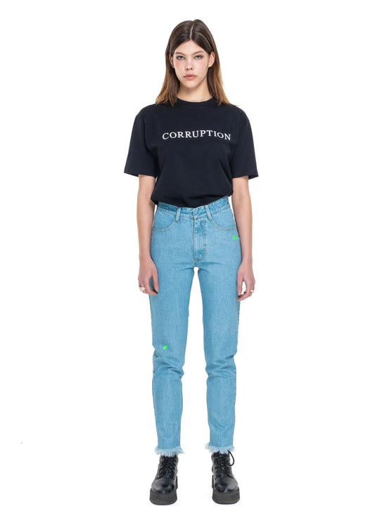 Mom jeans with price tag