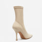 Kim beige stretch ankle boots