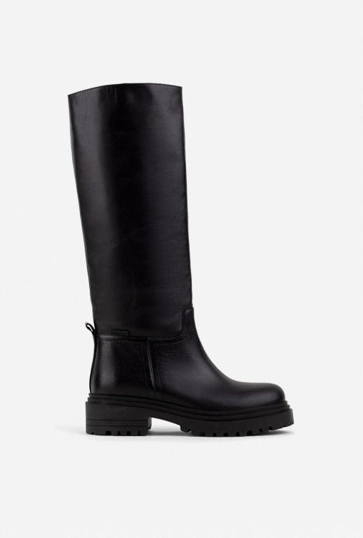 Everly black leather boots